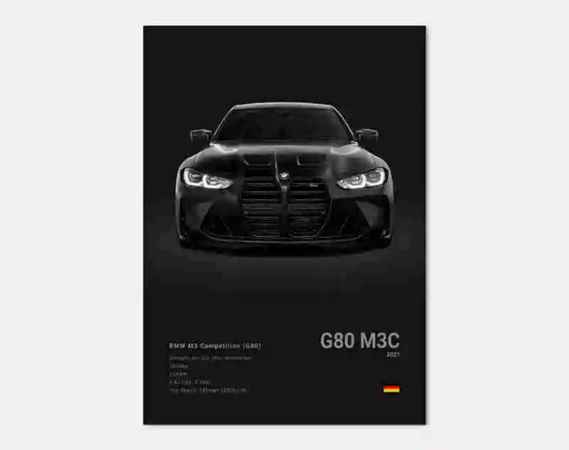 Poster BMW M3 COMPETITION (G80)