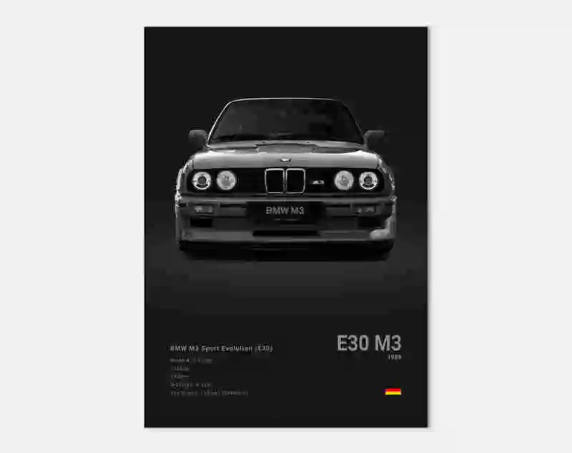 Poster BMW M3 (E30)