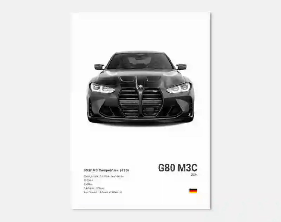 Poster BMW M3 COMPETITION (G80)