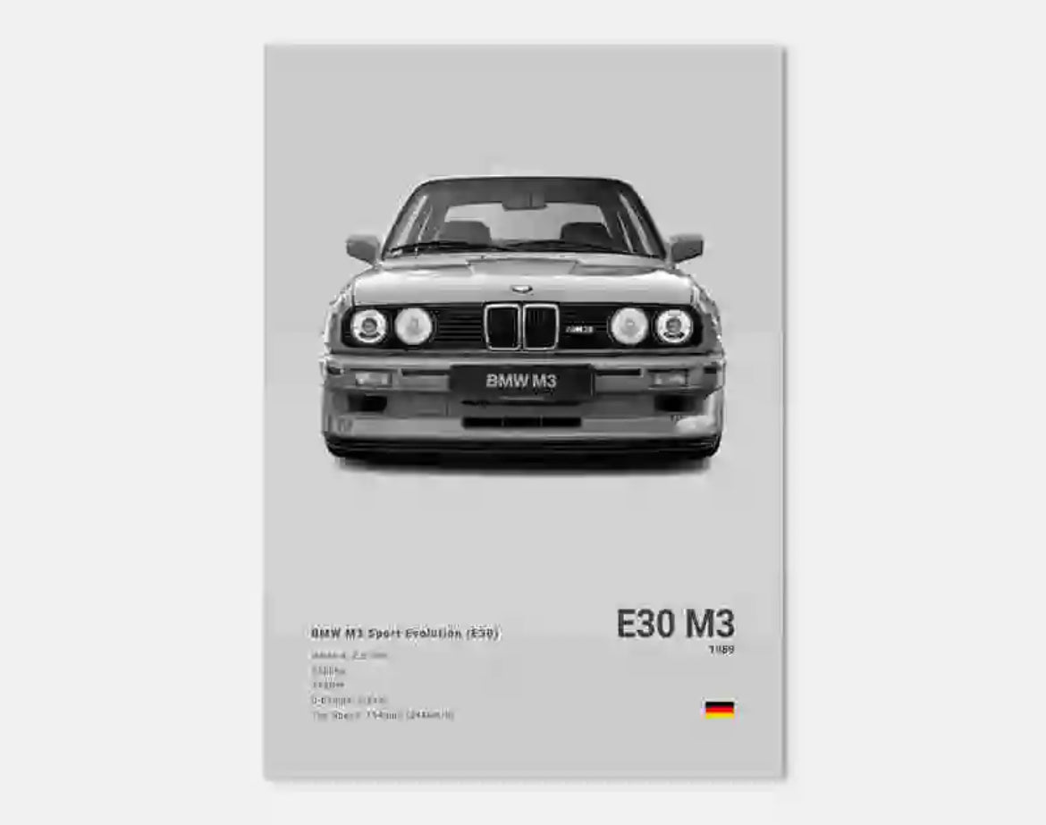 Poster BMW M3 (E30) - 0