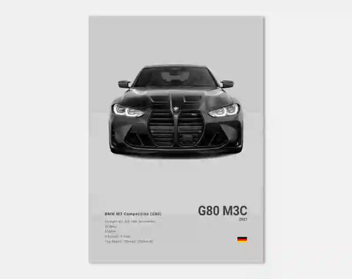 Poster BMW M3 COMPETITION (G80) - 0