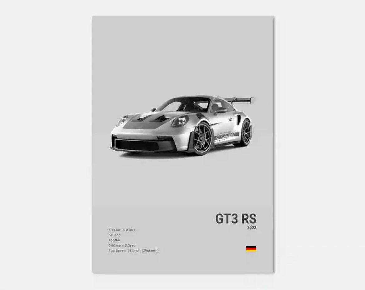 Poster PORSCHE 992 GT3 RS №2